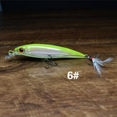 1 τεμ. Laser 3D Eyes Bionic Minnow Fishing Lure 90mm 7g Τεχνητό σκληρό δόλωμα με δόλωμα ψαρέματος με πρίμα με φτερά