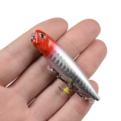 1Gb peldoša zīmuļa ēsma 6,5 cm 5,3 g Mini zvejas māneklis Vobleri Crankbait Mākslīgās plastmasas cietās ēsmas Bass līdakas makšķerēšanas piederumi