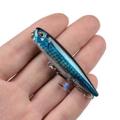 1Gb peldoša zīmuļa ēsma 6,5 cm 5,3 g Mini zvejas māneklis Vobleri Crankbait Mākslīgās plastmasas cietās ēsmas Bass līdakas makšķerēšanas piederumi