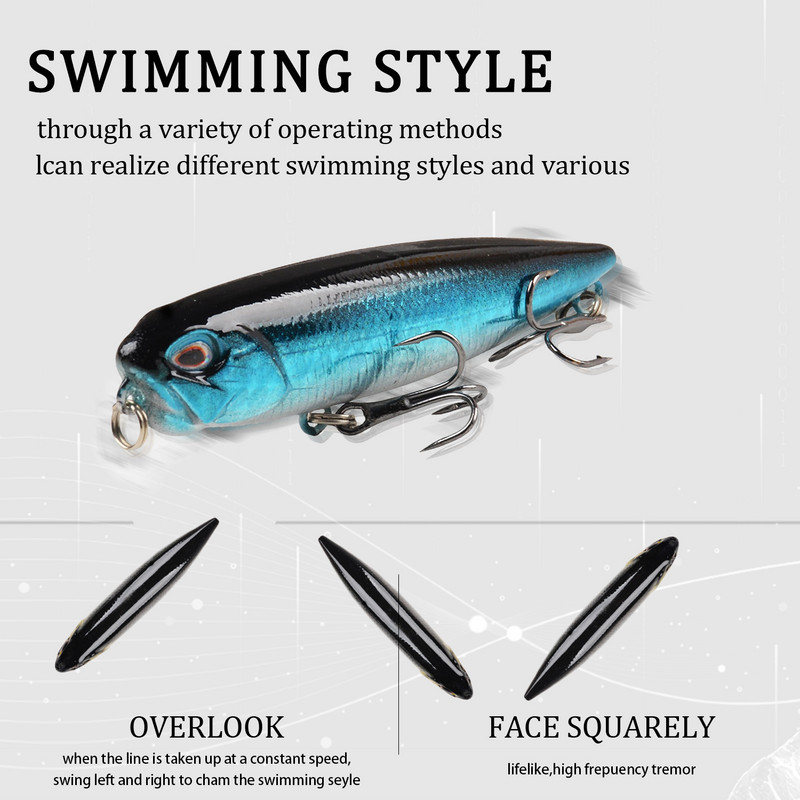 1 τεμ. Floating Pencil Bait 6,5cm 5,3g Mini Fishing Lure Wobblers Crankbait Τεχνητό Πλαστικό Σκληρά Δολώματα Bass Pike Είδη ψαρέματος
