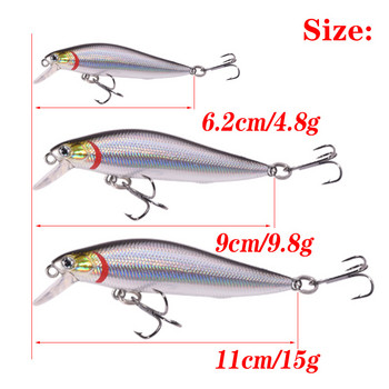 Proleurre Magnetic System Sinking Minnow Wobblers Fishing Lures Πλαστικά τεχνητά δολώματα με γάντζο για Bass Pike Αντιμετώπιση Swimbait