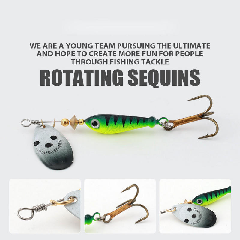 Rotačné kovové rybárske návnady Spinner 11g 15g 18g flitre Iscas umelé návnady kov VIB tvrdý blbec ostriež šťuka trojháčikové návnady