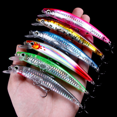 HENGJIA 1kom 12cm 14g mamac za pecanje Minnow Crankbait ribolov umjetni plastični vobleri pribor sa snažnom oštrom visokotonskom udicom