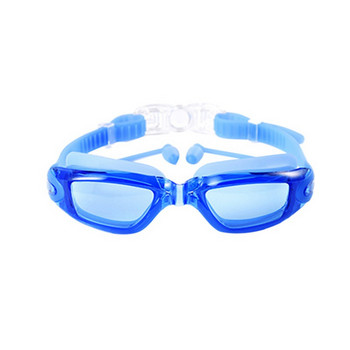 Професионални очила за плуване за възрастни Очила против замъгляване Очила за плуване Мъже Жени Анти UV галванично покритие Очила за тапи за уши Очила за гмуркане