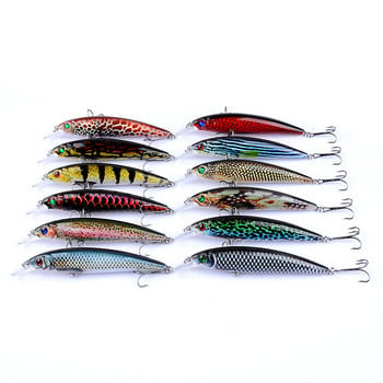 1 τεμ/παρτίδα Fishing Lure 3D Eyes Floating Minnow Aritificial Laser Wobblers 11cm 13,4g δόλωμα μανιβέλας Σκληρό πλαστικό εργαλείο ψαρέματος Pesca