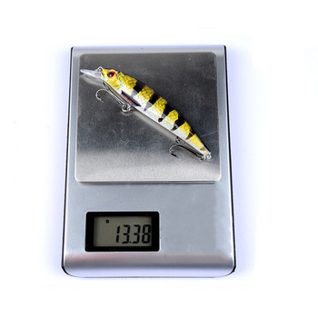 1 τεμ/παρτίδα Fishing Lure 3D Eyes Floating Minnow Aritificial Laser Wobblers 11cm 13,4g δόλωμα μανιβέλας Σκληρό πλαστικό εργαλείο ψαρέματος Pesca