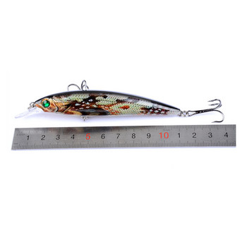 1 τεμ/παρτίδα Fishing Lure 3D Eyes Floating Minnow Aritificial Laser Wobblers 11cm 13,4g δόλωμα μανιβέλας Σκληρό πλαστικό εργαλείο ψαρέματος Pesca