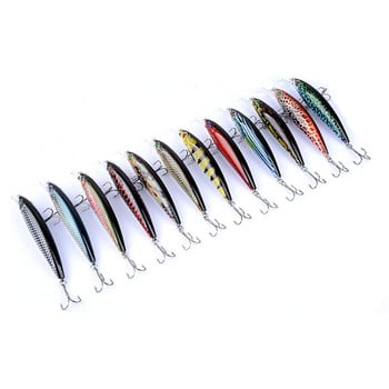 1 бр./лот Риболовна примамка 3D Eyes Floating Minnow Artificial Laser Wobblers 11cm 13.4g Crank Bait Твърди пластмасови риболовни принадлежности Pesca