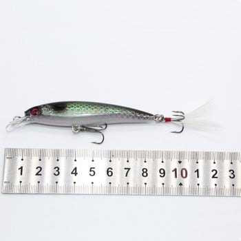 1 ΤΕΜ 7,8 cm 7g Minnow Fishing Lures Wobbler Hard Baits Crankbaits ABS Artificial Lure for Bass Pike Fishing Tacking