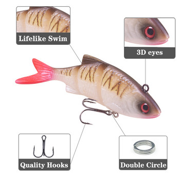 1 τεμ. μαλακό Fishing Wobblers Pike Fishing Lures 12cm 31g Πολλαπλών Ενώσεων Τεχνητά Δολώματα σιλικόνης Τρολάρισμα Κυπρίνου Ψάρεμα