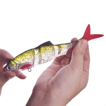 1 τεμ. μαλακό Fishing Wobblers Pike Fishing Lures 12cm 31g Πολλαπλών Ενώσεων Τεχνητά Δολώματα σιλικόνης Τρολάρισμα Κυπρίνου Ψάρεμα