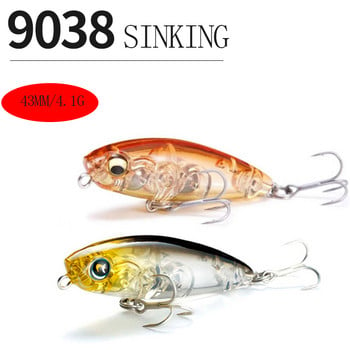 43mm 4g Mini Sinking Pencil Fishing Lure Laser Artificial Hard Bait Wobbler for Trout Bass Plastic Swimbait Pescar 3D Tackle