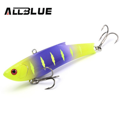 ALLBLUE RANGE VIB 80ES Sinking VIB Naluca de pescuit Rattlin 80mm 23g Momeală cu vibrații artificiale dure de iarnă Stiuca de gheață Aparatură de pescuit