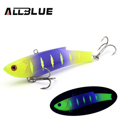 ALLBLUE RANGE VIB 80ES Uppuv VIB kalastuslant Rattlin 80mm 23g kõva kunstvibratsioonisööt talvine jäähaugi püügivarustus