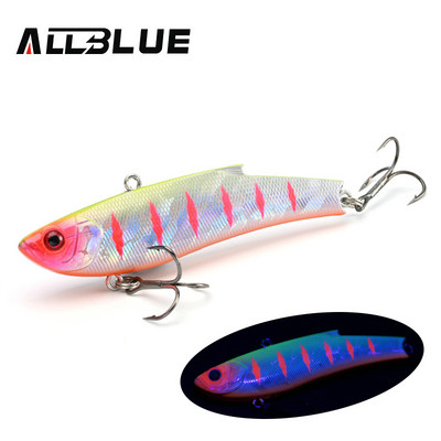 ALLBLUE RANGE VIB 80ES Uppuv VIB kalastuslant Rattlin 80mm 23g kõva kunstvibratsioonisööt talvine jäähaugi püügivarustus
