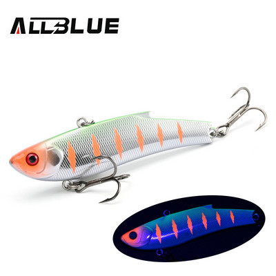 ALLBLUE RANGE VIB 80ES Uppuv VIB kalastuslant Rattlin 80mm 23g kõva kunstvibratsioonisööt talvine jäähaugi püügivarustus