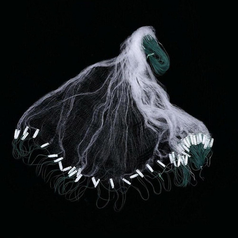 Žvejybos tinklas, vieno tinklelio nailono plūduriuojantis gaudyklė, monogijinis žiauninis tinklas Žvejybos priedai, skirti lieti rankomis