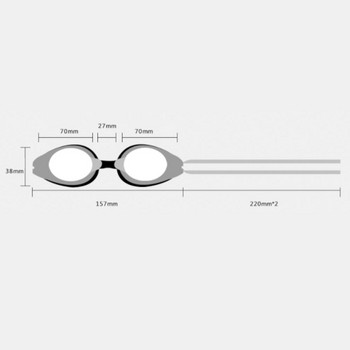 Νέα γυαλιά κολύμβησης χωρίς διαρροές κατά της ομίχλης Καθαρή ευρεία όψη Κολύμβηση για γυναίκες Ανδρικά αθλητικός εξοπλισμός Myopia Αδιάβροχο και αντιθαμβωτικό