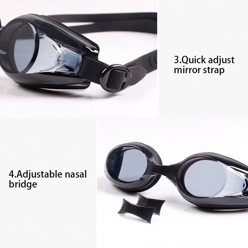 Uued ujumisprillid, ei lekkivat udu, selge laia vaatega ujumisvahend naistele meeste spordivarustus lühinägelikkus veekindel ja uduvastane