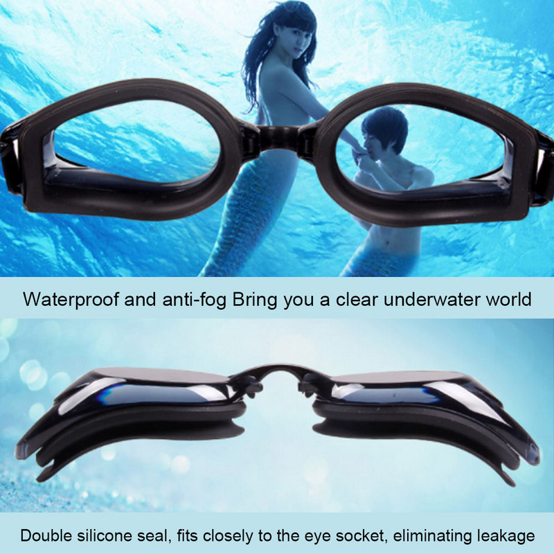 Uued ujumisprillid, ei lekkivat udu, selge laia vaatega ujumisvahend naistele meeste spordivarustus lühinägelikkus veekindel ja uduvastane