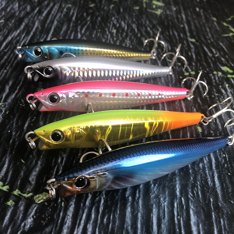 110 mm 50 g tugevalt vajuvad pliiatsiga kalapüügi peibutis, merevees ujumispeibutis Monster Shot Large Laser Pesca kunstlikud kõvad söödad