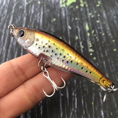 Creion cu momeală artificială cu scufundare lentă de 70 mm și 8,2 g pentru pescuitul cu apă sărată, bas, păstrăv, momeli de înot Pesca Wobblers pentru stiucă 3D