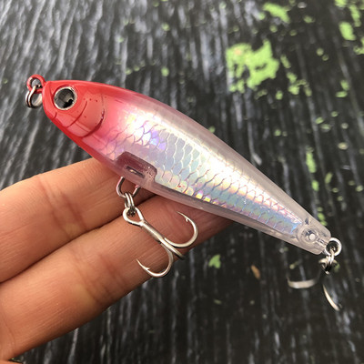 Creion cu momeală artificială cu scufundare lentă de 70 mm și 8,2 g pentru pescuitul cu apă sărată, bas, păstrăv, momeli de înot Pesca Wobblers pentru stiucă 3D