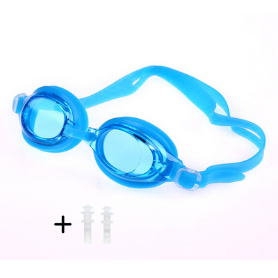 Djeca Dječji bazen Silikon protiv magljenja UV zaštita Vodootporne naočale za plivanje Naočale za vodene sportove Naočale s 2 čepića za uši