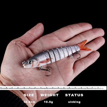 CCLTBA 10 см 10 г риболовни примамки за бас, потъваща шарнирна примамка за стръв за пъстърва Воблер примамка за риболов