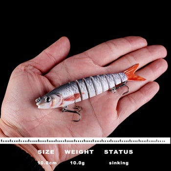 CCLTBA 10cm 10g Bass Fishing Lures Sinking Jointed Swimbait Trout Bait Tackle Wobbler Lure for Fishing