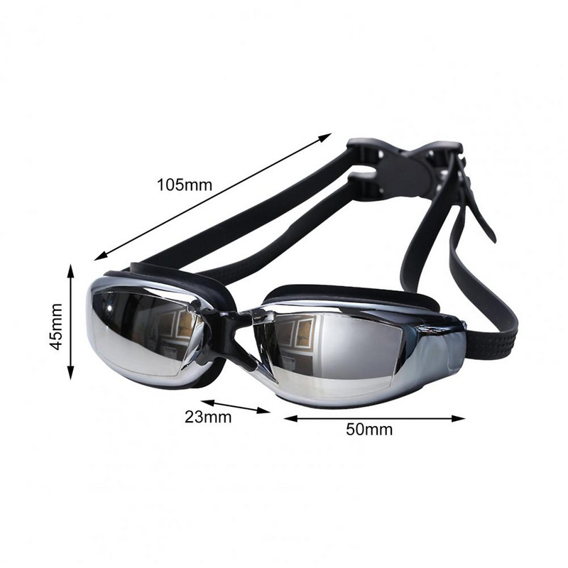 1 set Ochelari de înot utili Ochelari de scufundare în siguranță Ochelari de înot cu design minimalist cu cataramă anti-UV