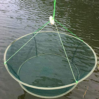 Сгъваема риболовна мрежа за кацане Crayfish Shrimp Catcher Tank Casting Network Mesh For Fish Eels Trap Cage Prawn Bait Crab L7F4