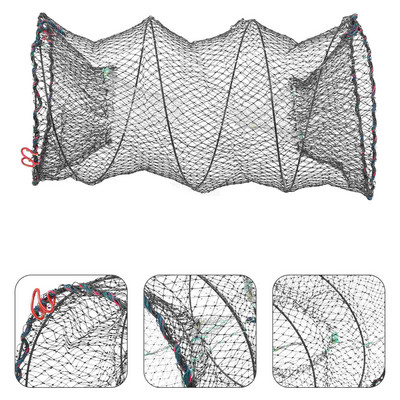 Kerek, összecsukható, hordozható öntött hálók halhomár horgászatához