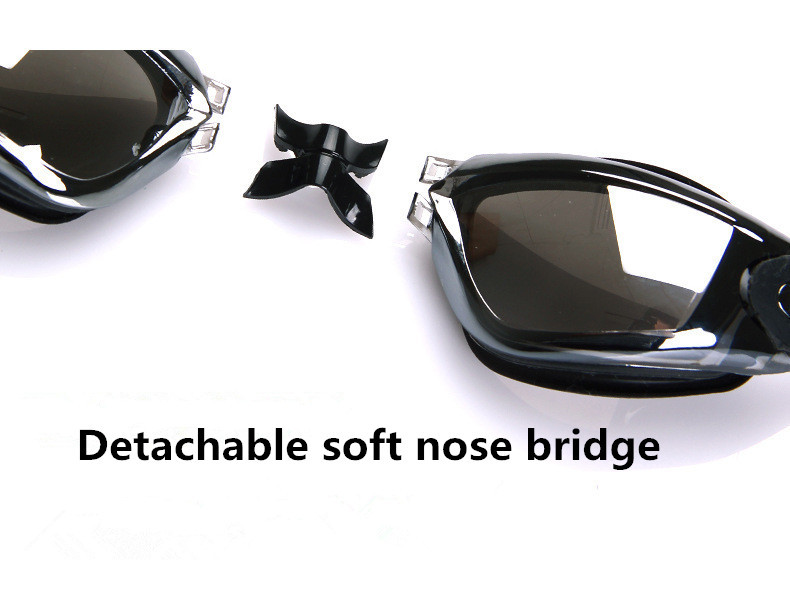 Professionaalsed ujumisprillid Ujumisprillid kõrvatroppidega ninaklambriga Electroplate veekindel silikoon очки для плавания Adluts