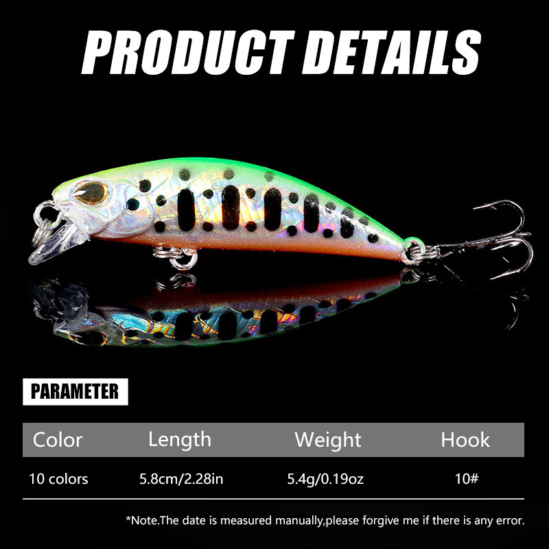 1Pcs 5.8Cm 5.4g Pesca Jerkbait mamac Potapajući mamci za pecanje Snažni mamac Ribolovni pribor za vobler za crnu ribicu