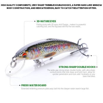 VTAVTA 2g/6g/12g Mini Minnow Wobblers Floating Fishing Lures Minnow Crankbait Artificial Hard Swimbait Fish Lure Pike Wobblers