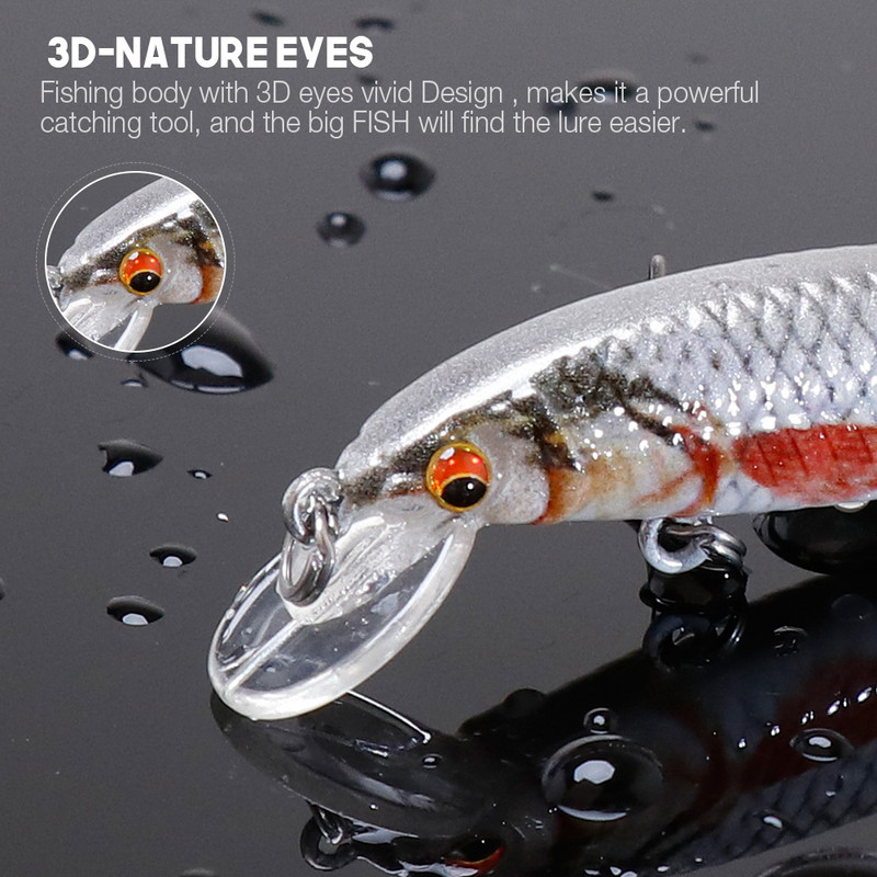 VTAVTA 2g/6g/12g Mini Minnow vooblerid ujuvad kalapüügi landid Minnow Crankbait kunstlikud kõvad ujumisveoblerid haugi vooblerid