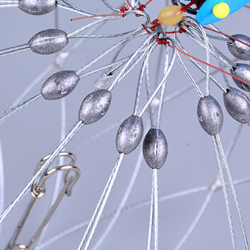 Pește Crab Network Sârmă de închidere automată deschisă Pește Crab Cușcă Sârmă de oțel Accesorii pliabile pentru pescuit în aer liber