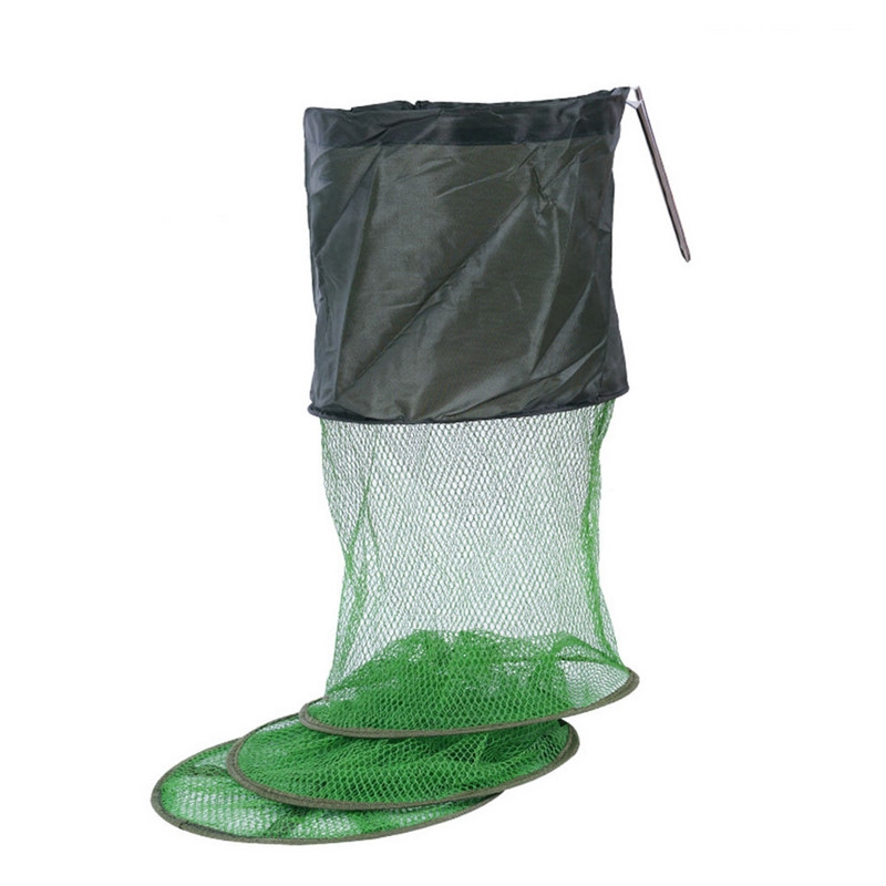 Crawfishs Rotund Crawfish Creveți Plasă Cușcă Pliabilă pentru Pești Plasă de Aterizare Cu Snur Geantă Crawfish (Nailon