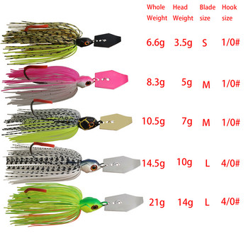 Mycena Fishing Lure Chatter Bait Spinner Bait 7G/9G/11G/14G/21G Blade Jig Dancer Buzzbait wobbler chatterbait για μπάσο pik