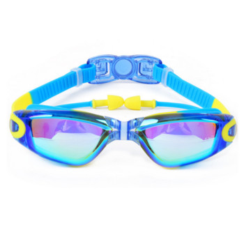 Анимационни детски очила за плуване със запушалка за уши Комплект шапки за плуване Момчета Момичета Силикон против замъгляване за деца Очила за плуване Очила за басейн