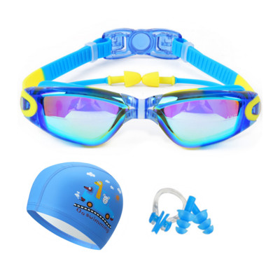 Ochelari de înot pentru copii din desene animate cu dop pentru urechi Set cască de înot Băieți Fete Silicon anti-ceață pentru copii Ochelari de înot Ochelari de piscină
