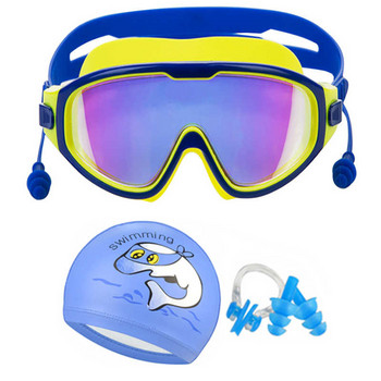 Παιδικά γυαλιά κολύμβησης κατά της ομίχλης UV Αδιάβροχα γυαλιά σιλικόνης προσαρμογής Γυαλιά κατάδυσης για παιδιά Γυαλιά κολύμβησης για αγόρια