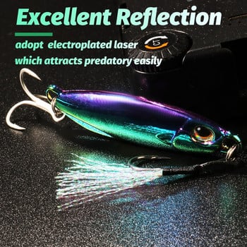 Metal Jig Fishing Lure 10g 20g 30g 40g Cast Swimbait Hook Wobbler Pike Spoon Carp Spinner Kit Sea Tackle Kit Pesca Artificial Bait