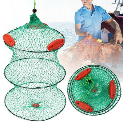 Kokkupandav kalapüügisöödavõrk Tugev konstruktsioon Vastupidav praktiline kalastustarve Võrgusilmapüünis Minnow Crawfish Shrimp Ujuv puur