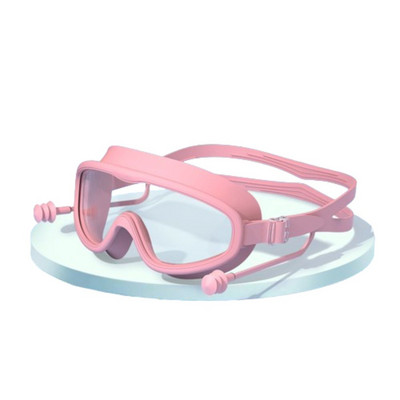 Suure raamiga laste ujumisprillid Silikoonist Uduvastased ujumisprillid Kõrvatroppidega Lai nägemus Lekkivate täiskasvanute ujumisprillid