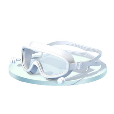 Suure raamiga laste ujumisprillid Silikoonist Uduvastased ujumisprillid Kõrvatroppidega Lai nägemus Lekkivate täiskasvanute ujumisprillid