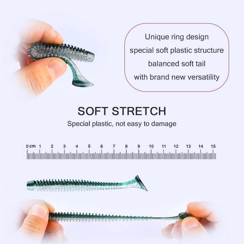 BEARKING 63 mm 80 mm 97 mm mamac za ribolov Meki mamac Shad Silikonski mamci Vobleri Swimbait Umjetni leurre souple