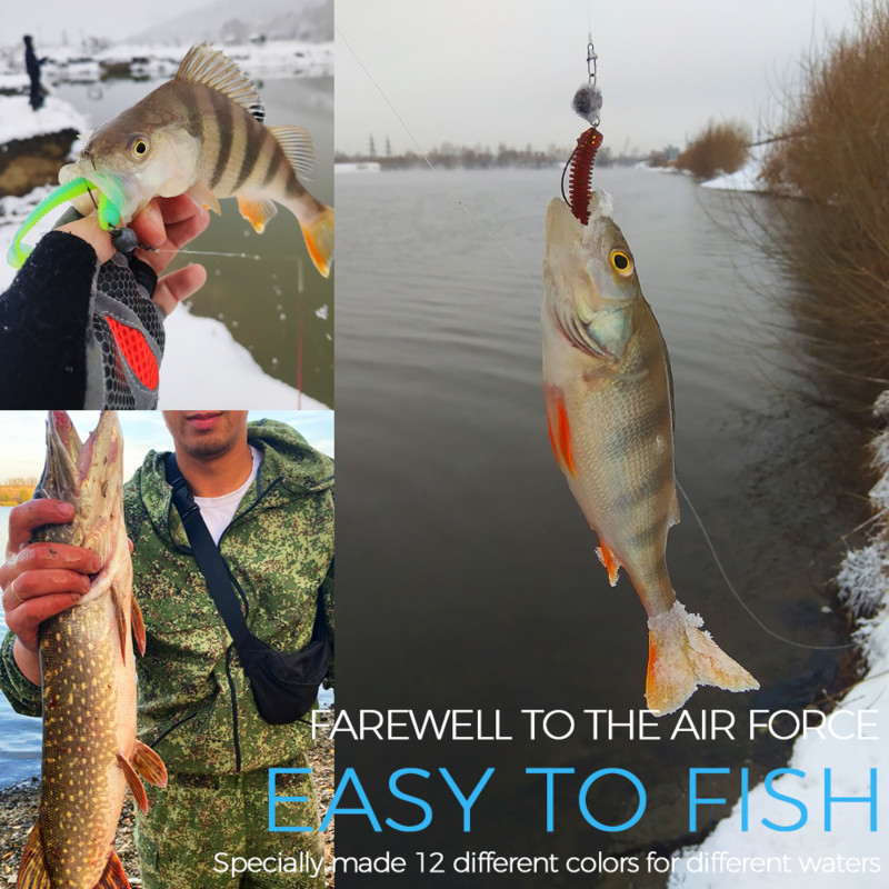 BEARKING 63 mm 80 mm 97 mm mamac za ribolov Meki mamac Shad Silikonski mamci Vobleri Swimbait Umjetni leurre souple