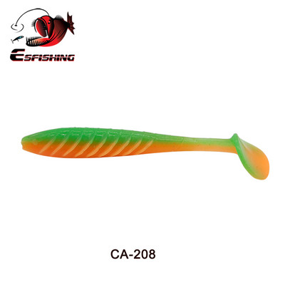 ESFISHING Silicon moale Cea mai bună momeală de pește Ripple Shad 100mm 125mm pentru pescuit la știucă T Tail Pesca momeală de pescuit artificială